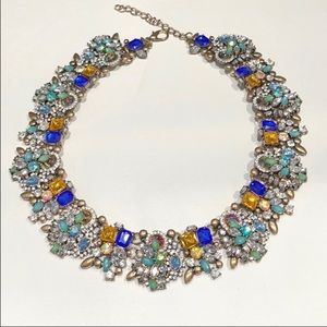 Colorful bling necklace and matching earrings